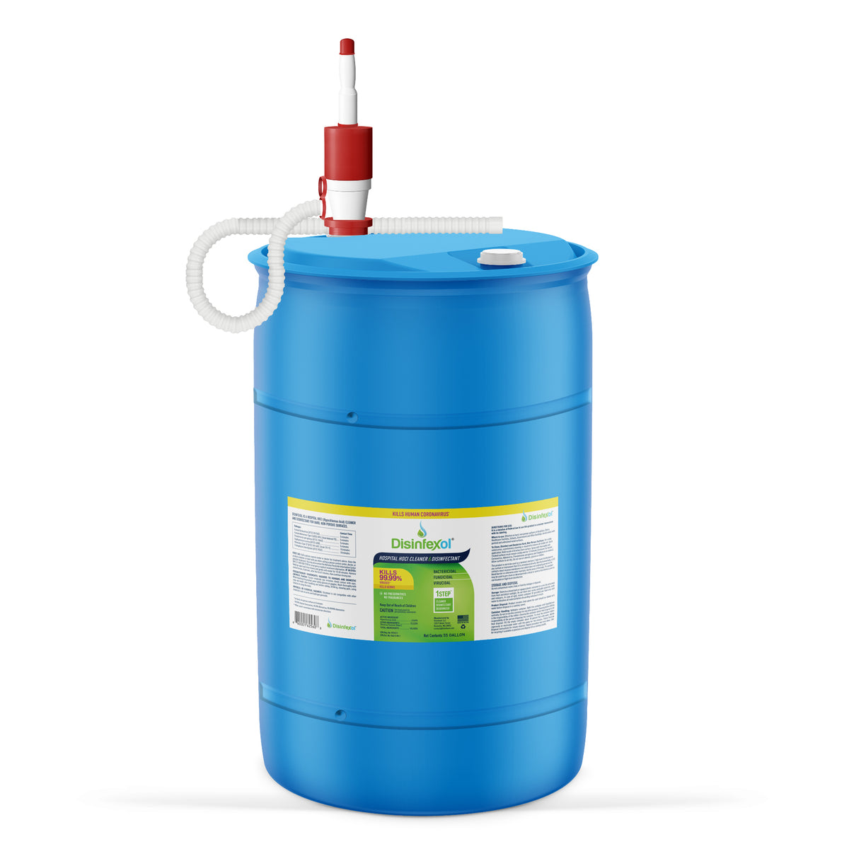 Disinfexol HOCl Disinfectant Cleaning Spray - 55 or 15 Gallon Drum (INCLUDES a Siphon Drum Pump)